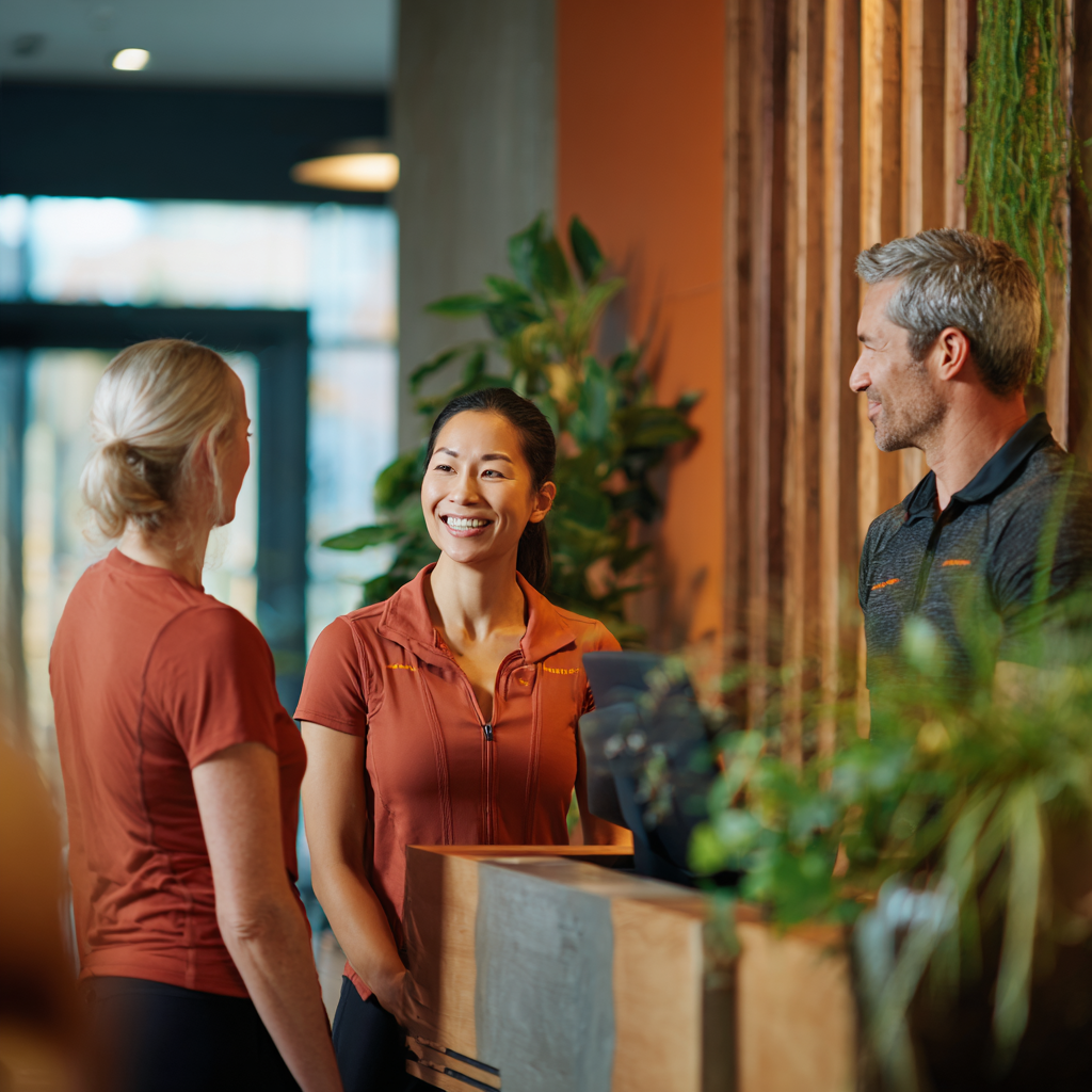 Команда спеціалістів різного віку працює з клієнтами